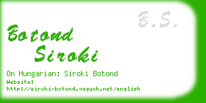 botond siroki business card